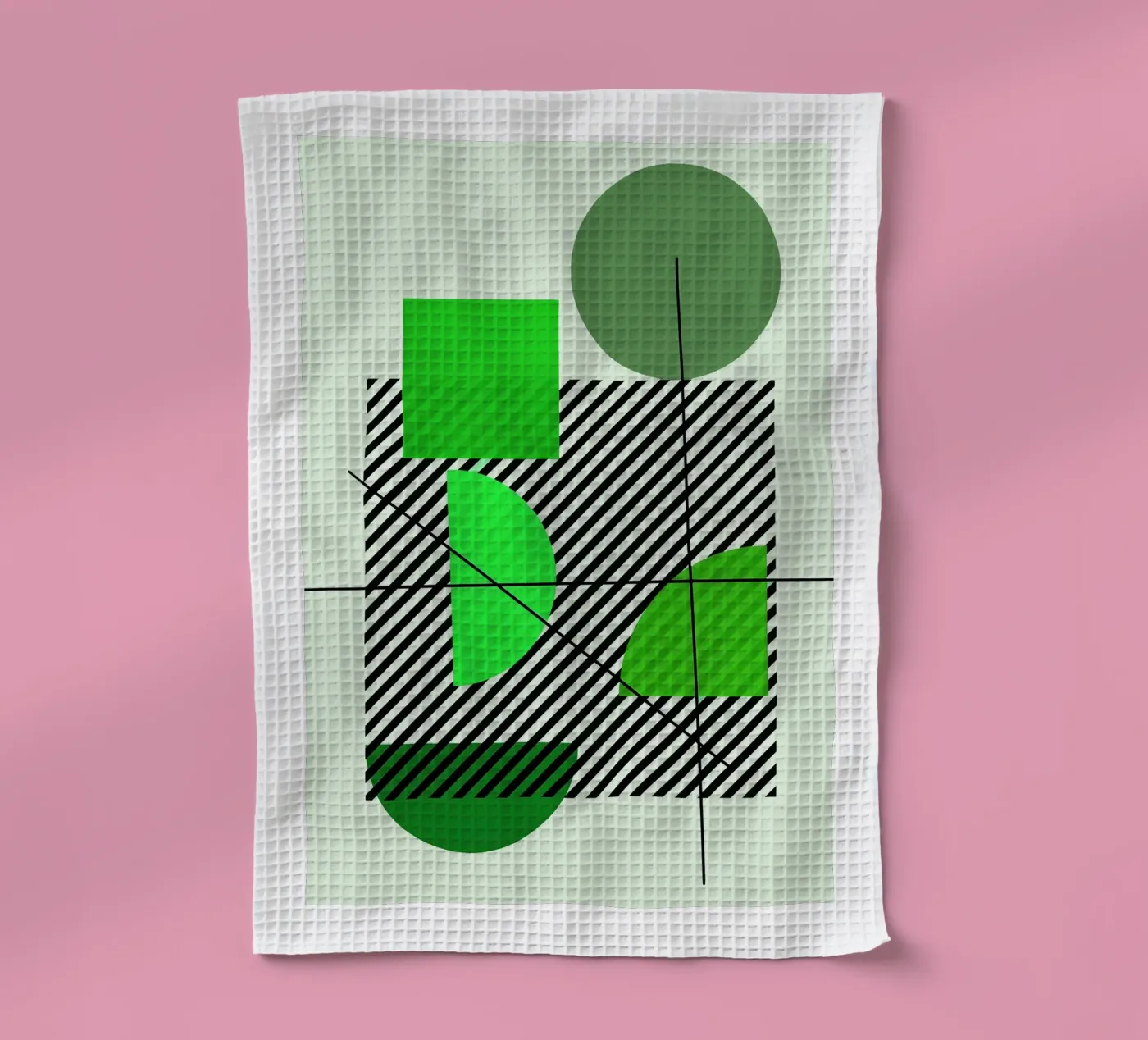 Emerald Draft tea towel by Robert