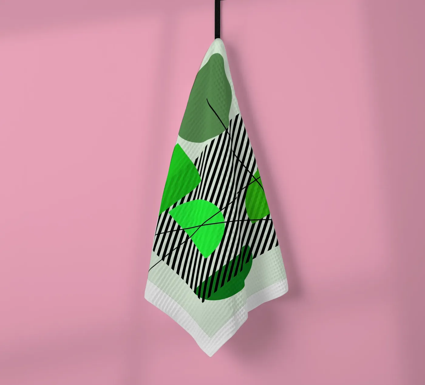 Emerald Draft tea towel by Robert