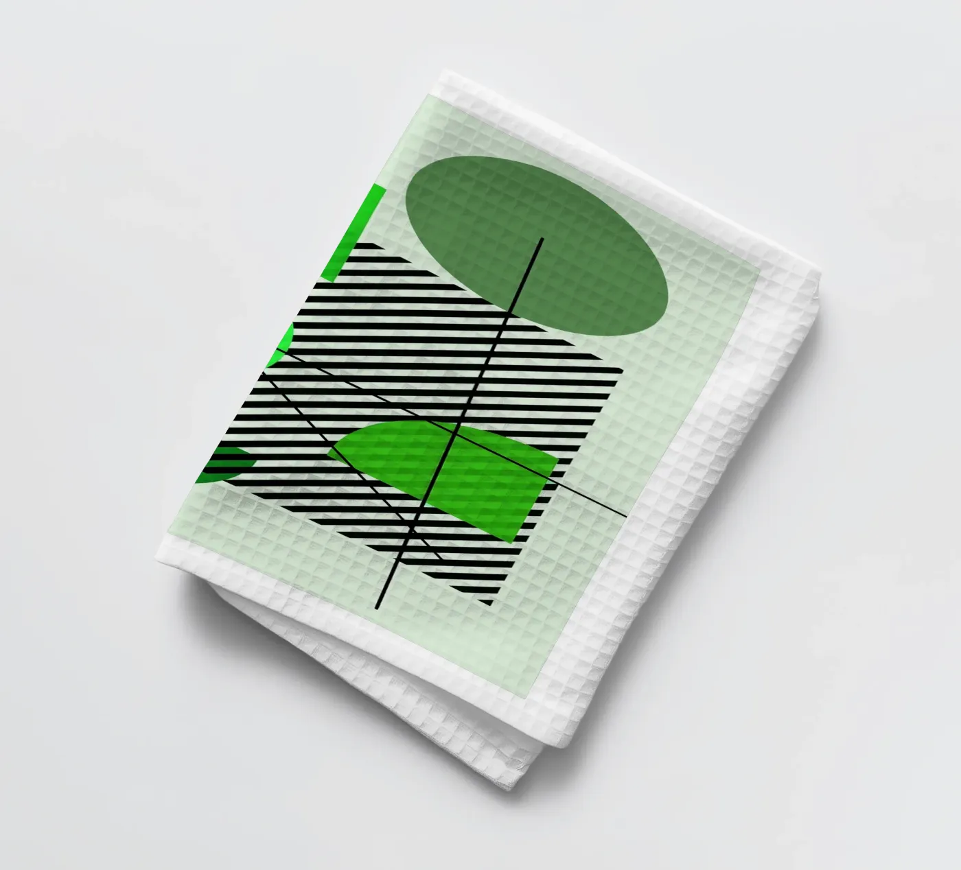 Emerald Draft tea towel by Robert