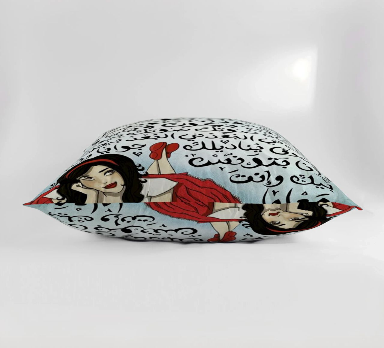 Batwannis Bik - Draw Me A Song Project decorative cushion by Nour Tohme