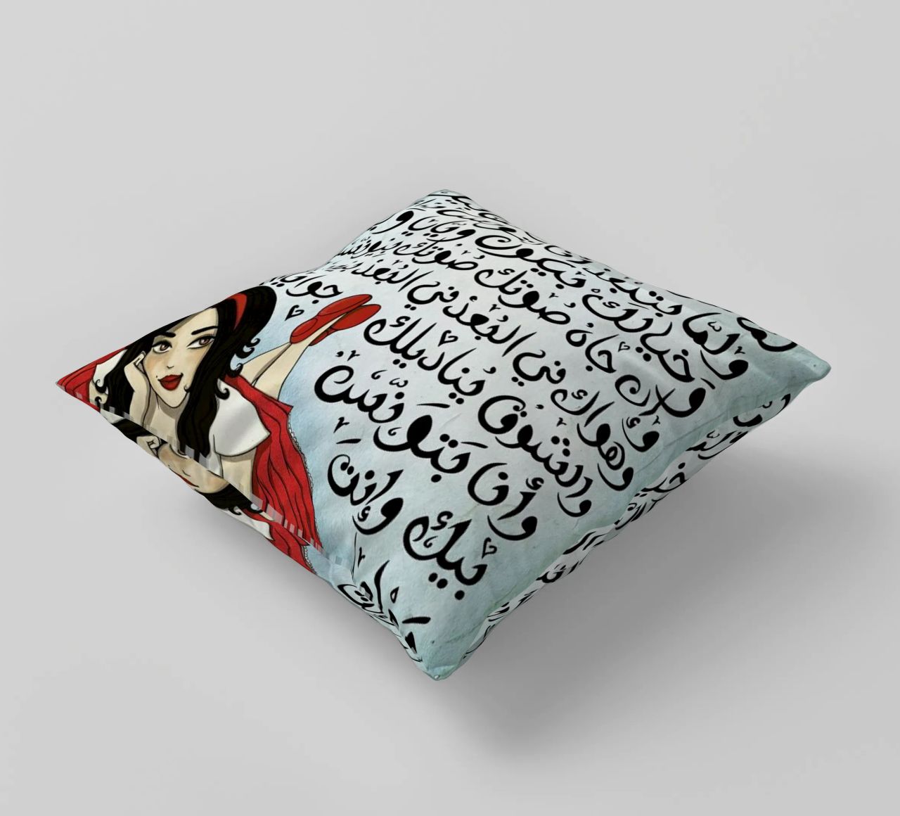 Batwannis Bik - Draw Me A Song Project decorative cushion by Nour Tohme