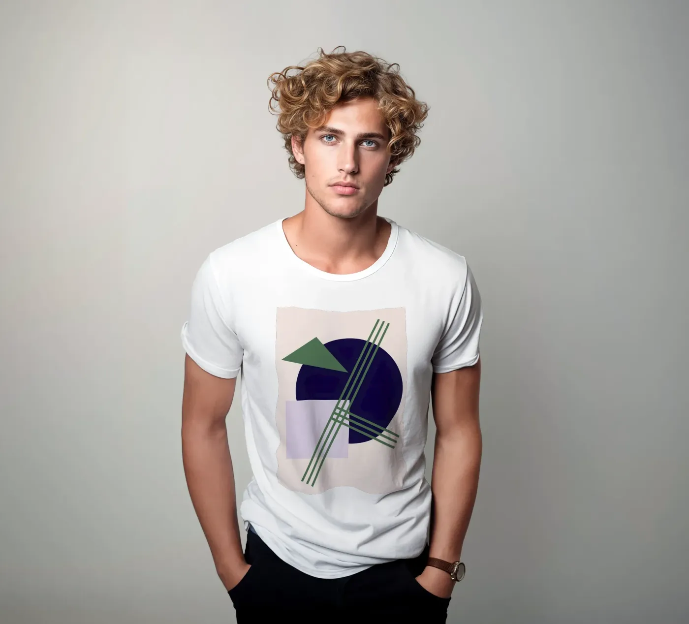 Linear Intersection t-shirt by Robert