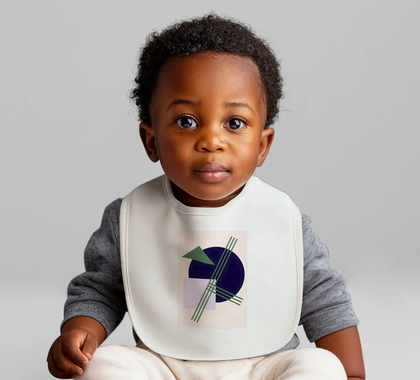 Linear Intersection baby bib by Robert