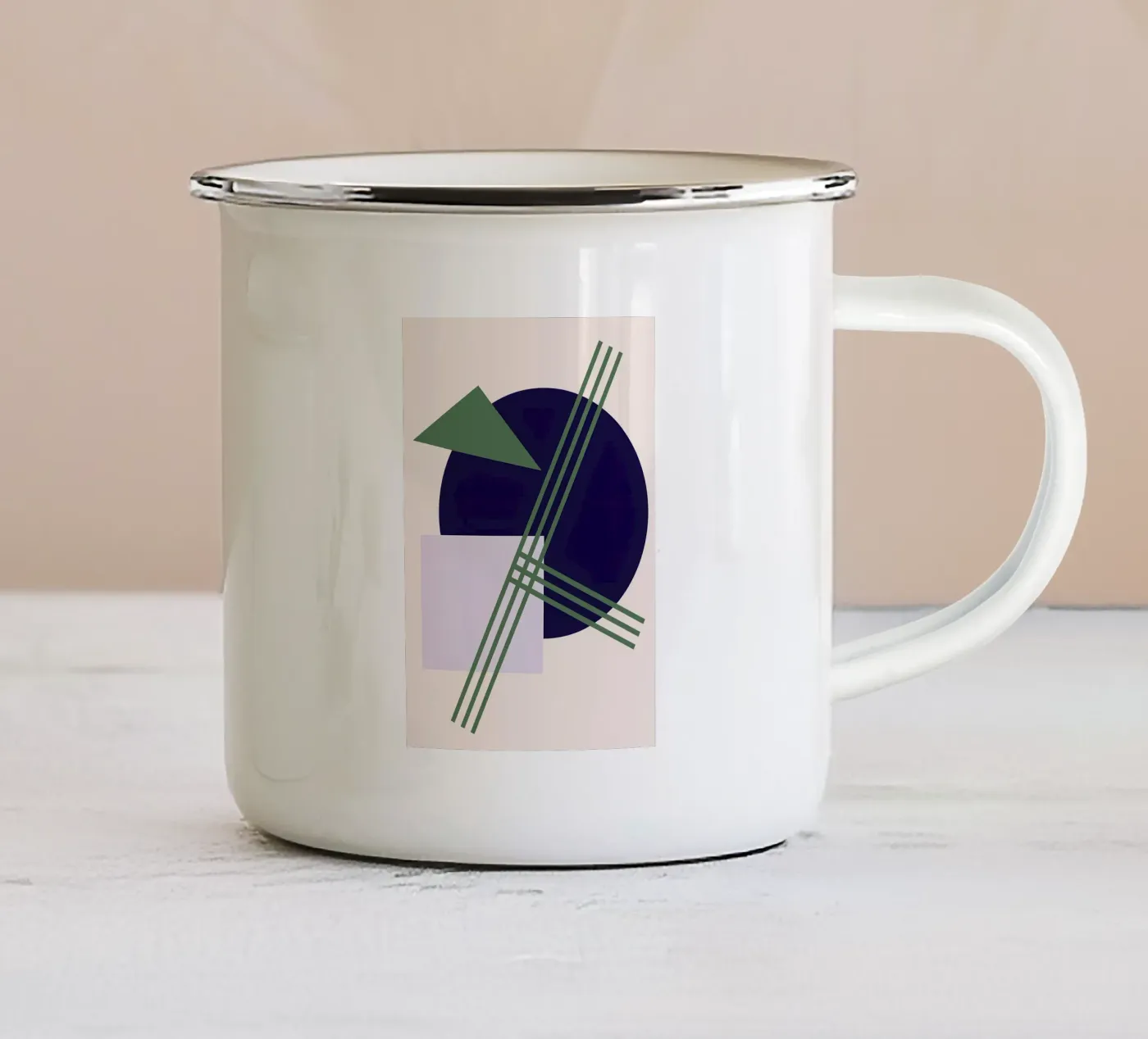 Linear Intersection enamel mug by Robert