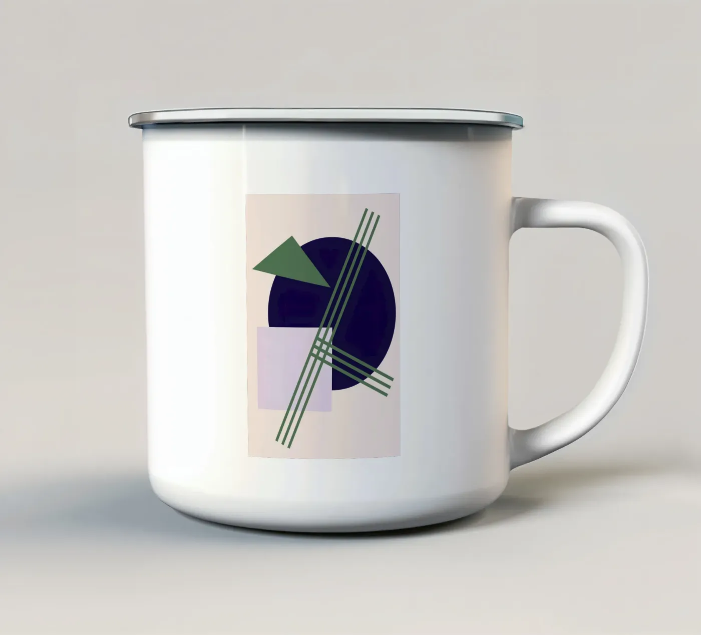 Linear Intersection enamel mug by Robert