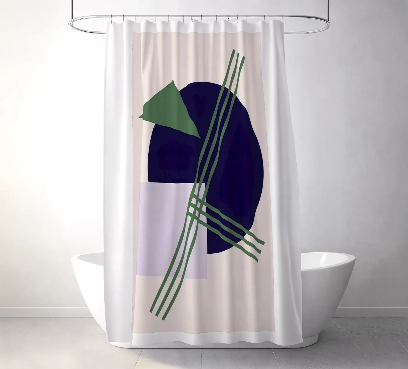 Linear Intersection shower curtain by Robert