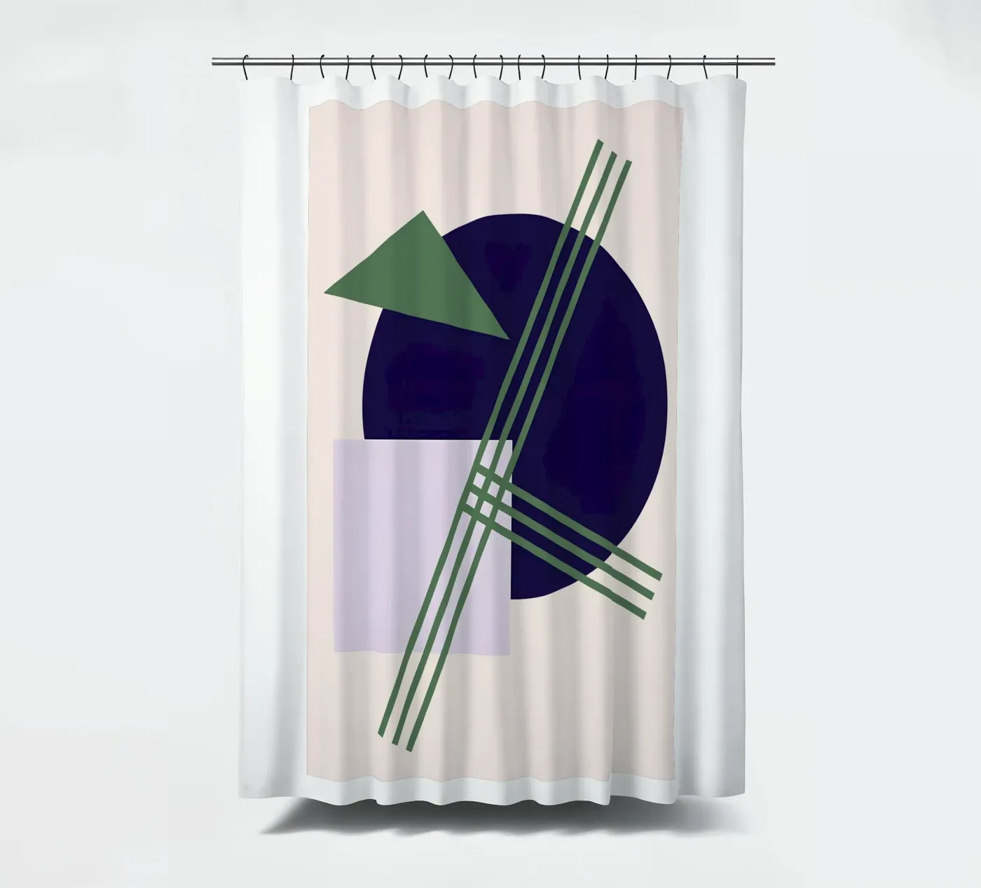 Linear Intersection shower curtain by Robert