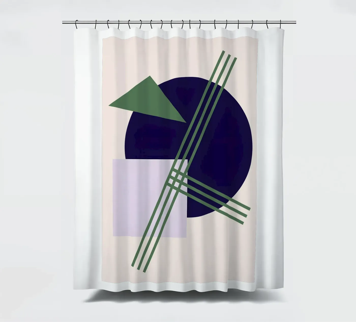 Linear Intersection shower curtain by Robert