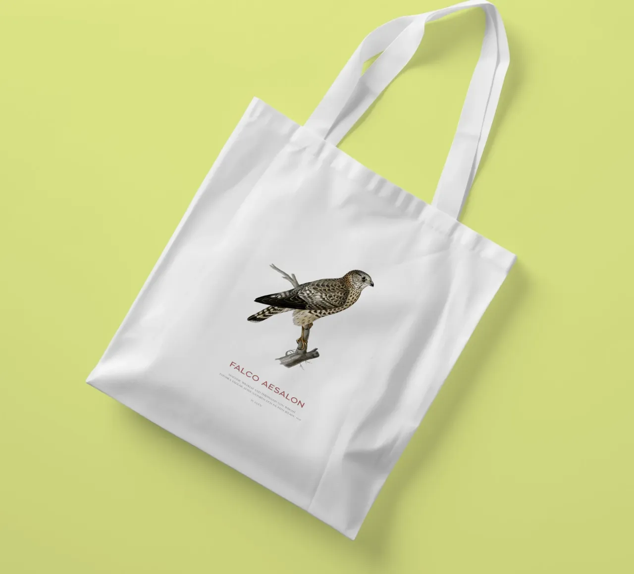 Merlin or Falco Aesalon tote bag by Vintagrafica