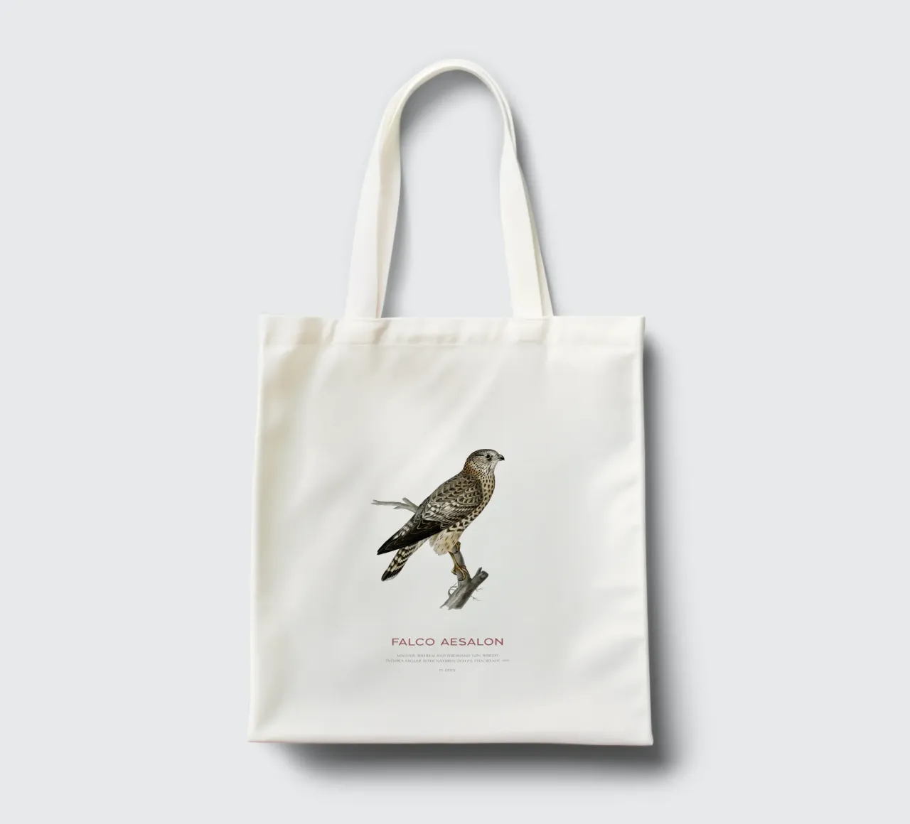 Merlin or Falco Aesalon tote bag by Vintagrafica