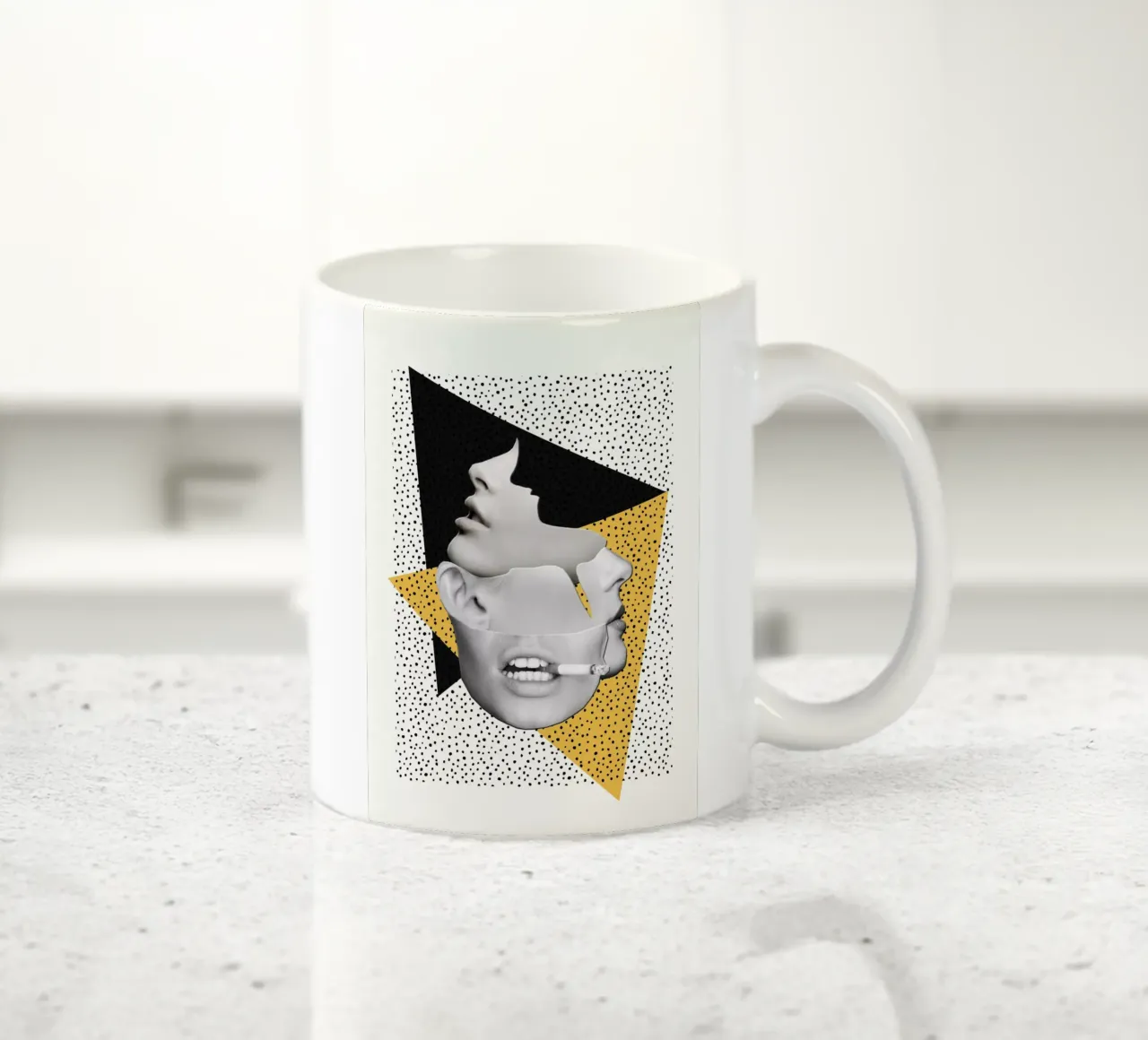 collage / Volti tazza in ceramica da dada22