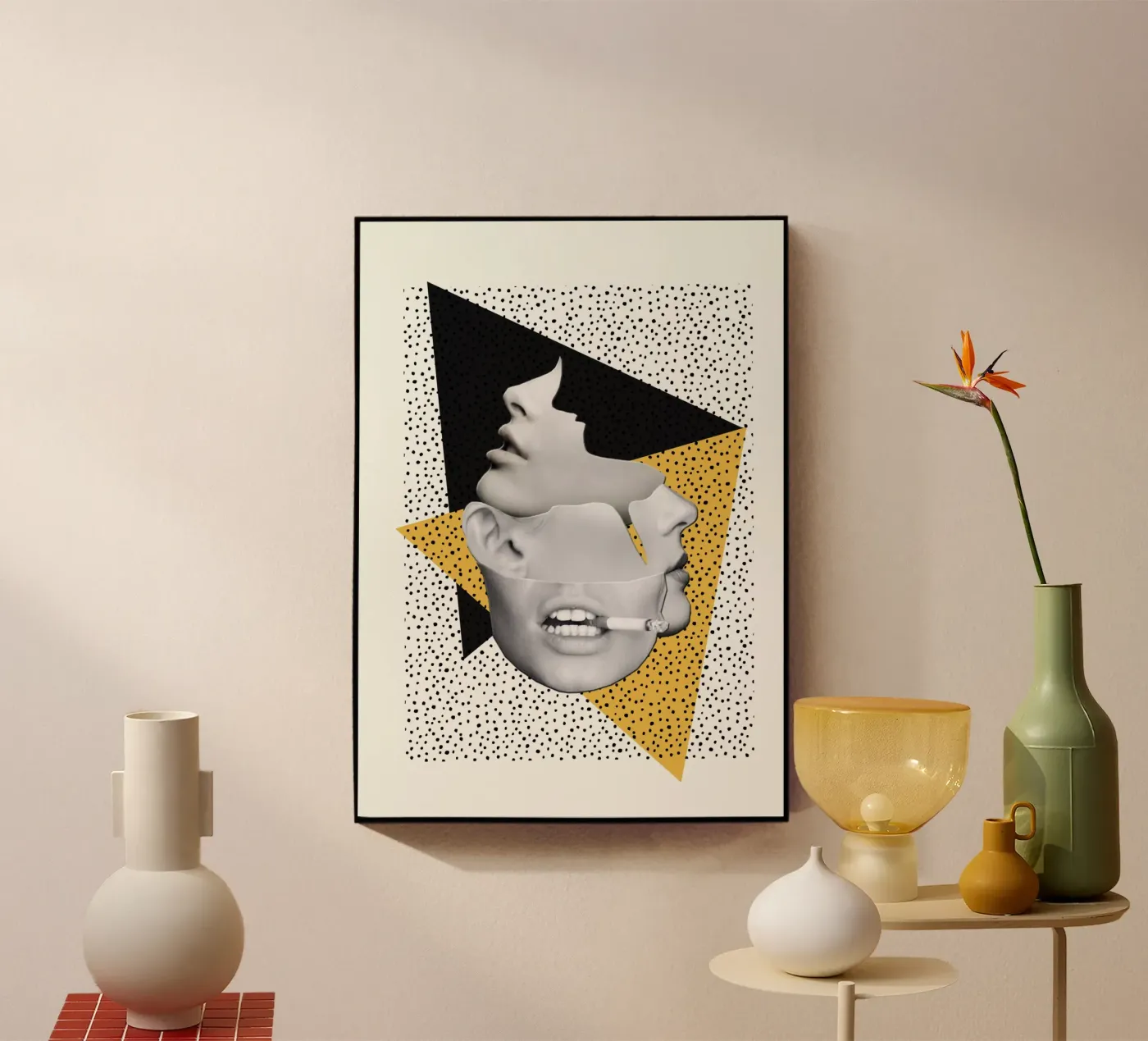 collagekunst / gezichten acryl van dada22