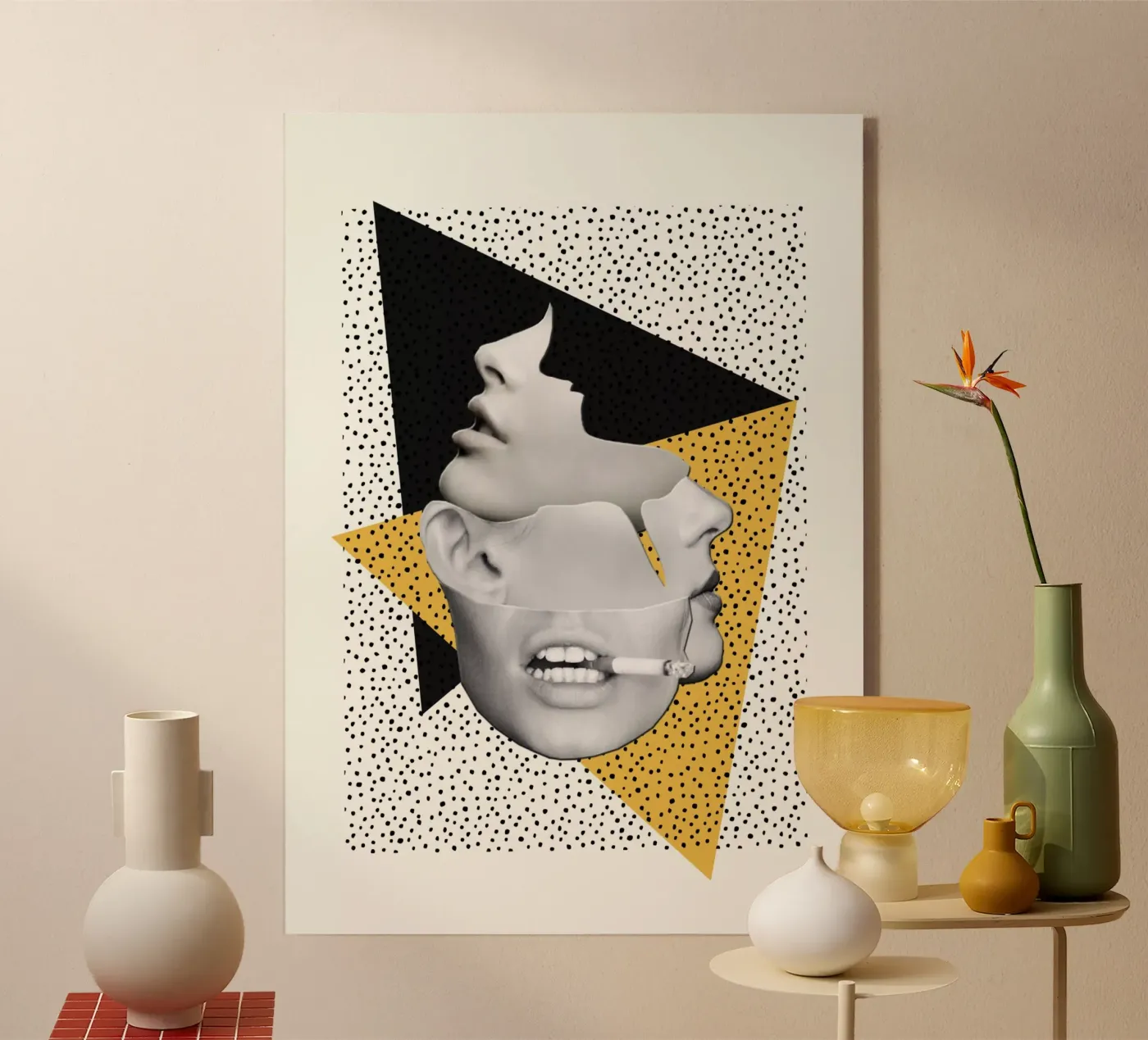 collagekunst / gezichten acryl van dada22