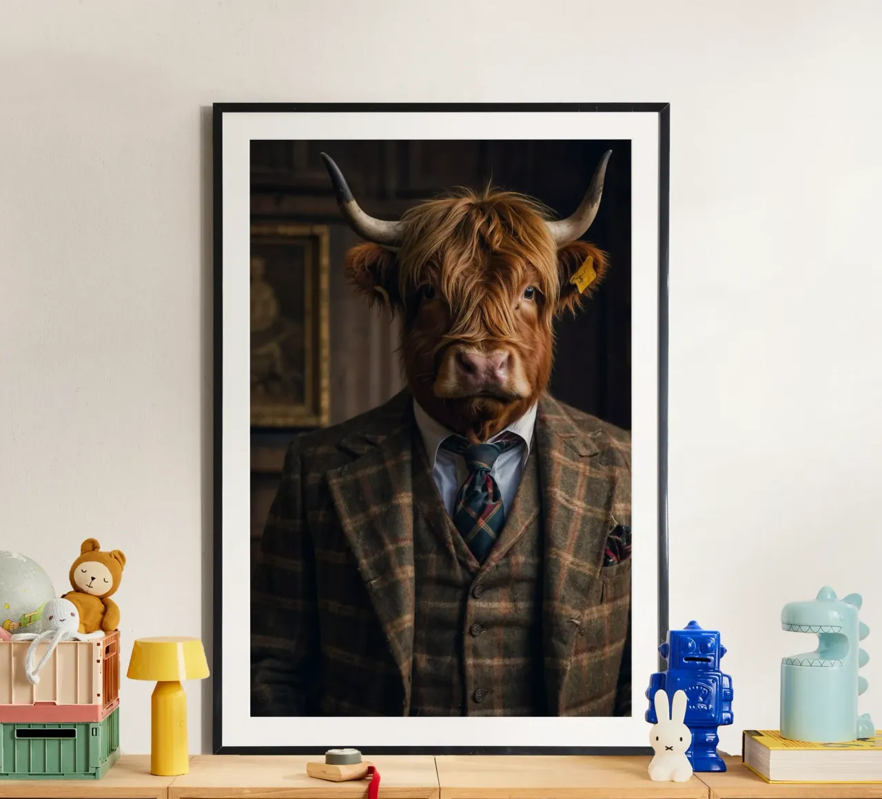 Douglas der Hochland-Gentleman - Kuh Edition Poster von Beasts of Nobility