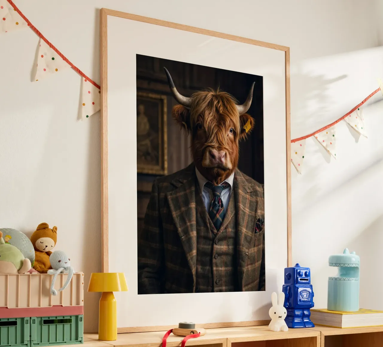 Douglas der Hochland-Gentleman - Kuh Edition Poster von Beasts of Nobility