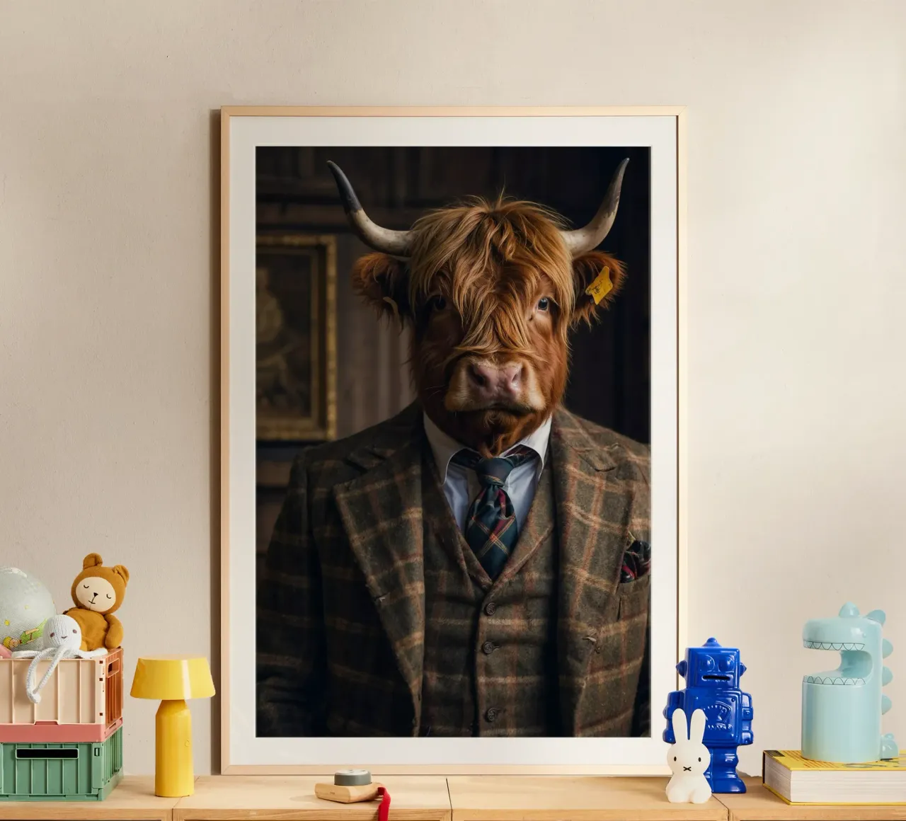 Douglas der Hochland-Gentleman - Kuh Edition Poster von Beasts of Nobility