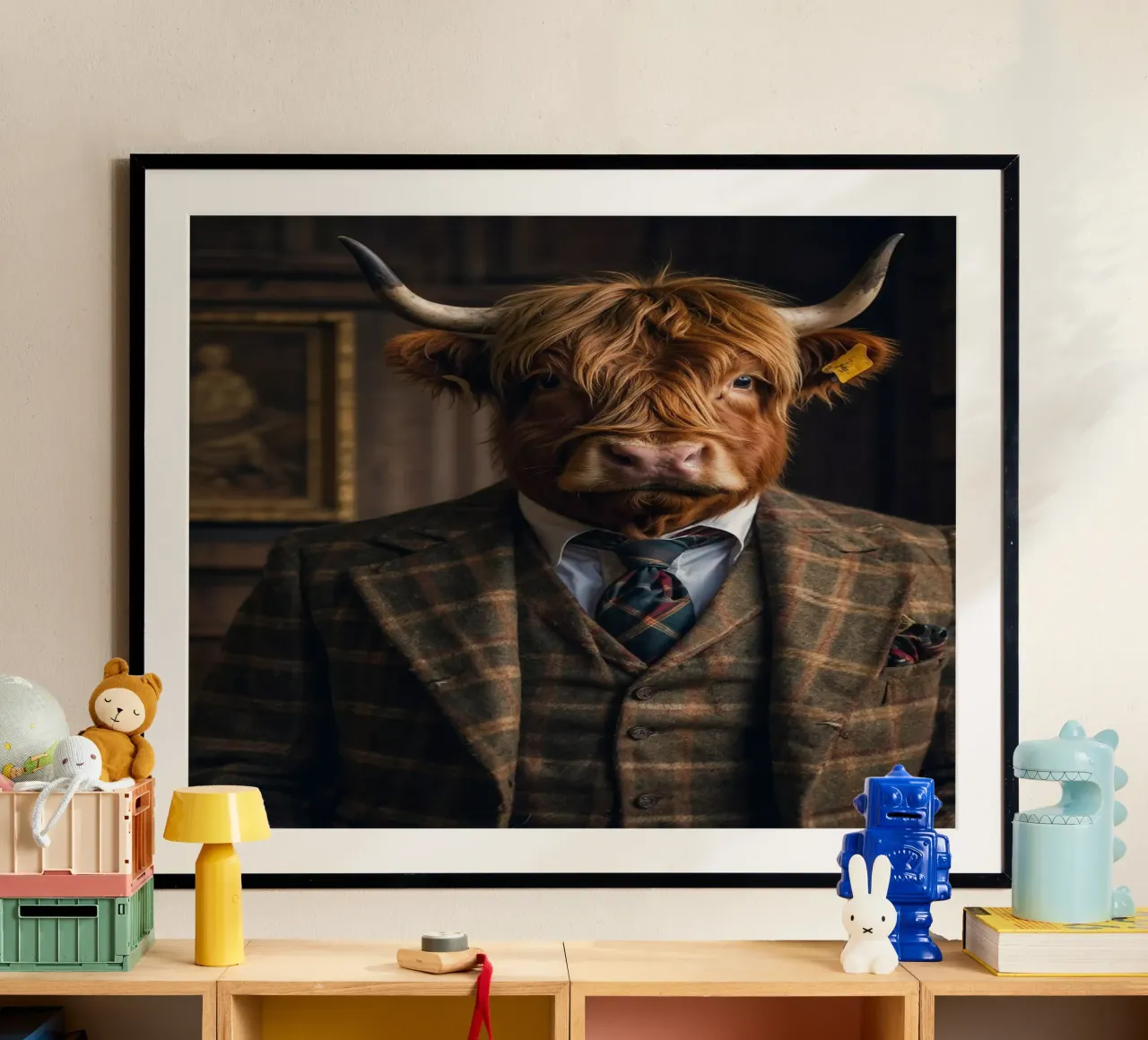 Douglas der Hochland-Gentleman - Kuh Edition Poster von Beasts of Nobility