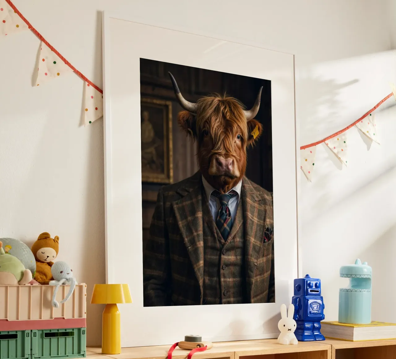 Douglas der Hochland-Gentleman - Kuh Edition Poster von Beasts of Nobility