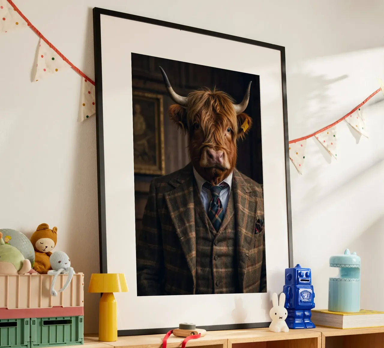 Douglas der Hochland-Gentleman - Kuh Edition Poster von Beasts of Nobility