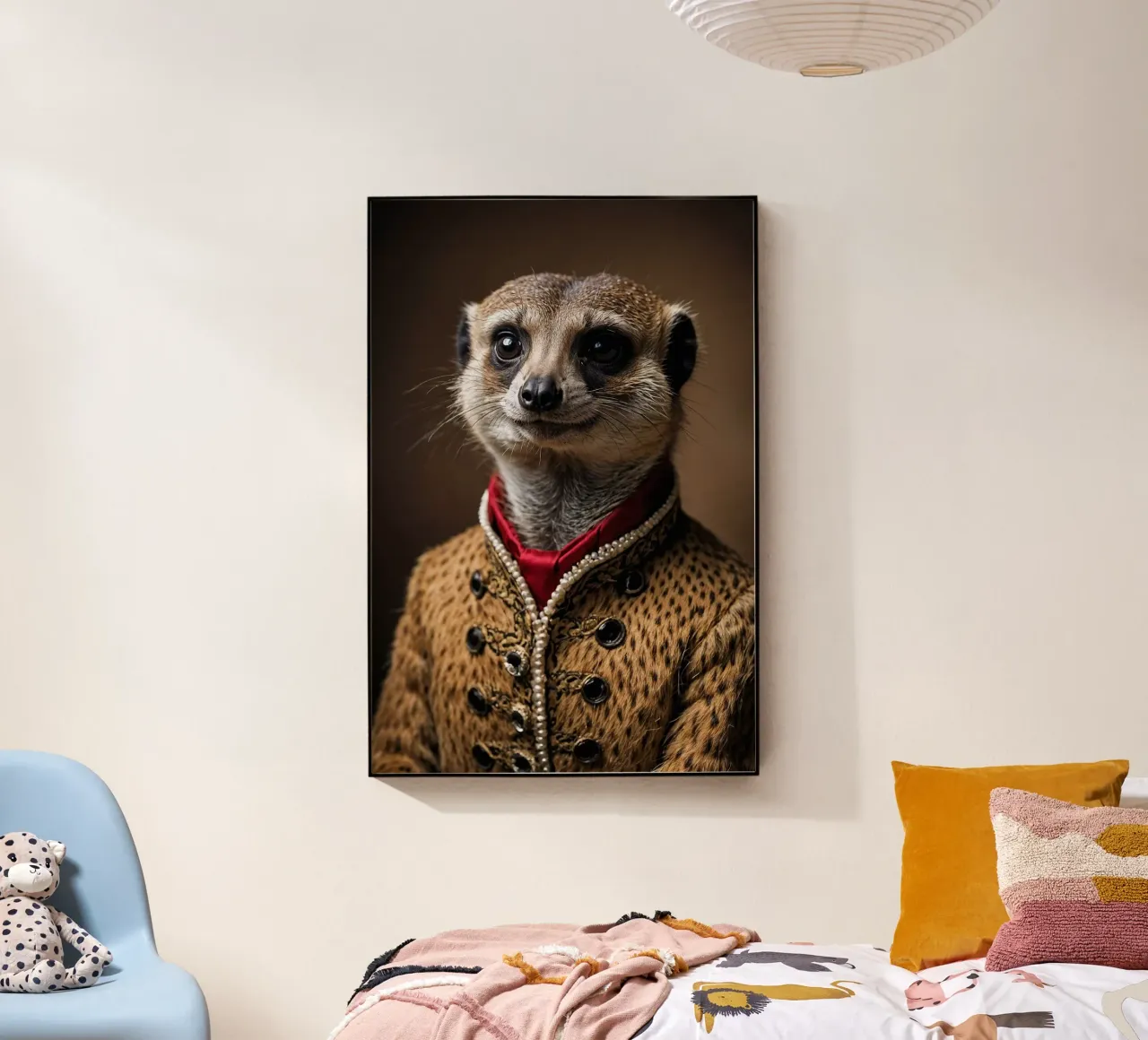 Sir Monty - L'elegante suricato in abiti reali plexiglass da Beasts of Nobility