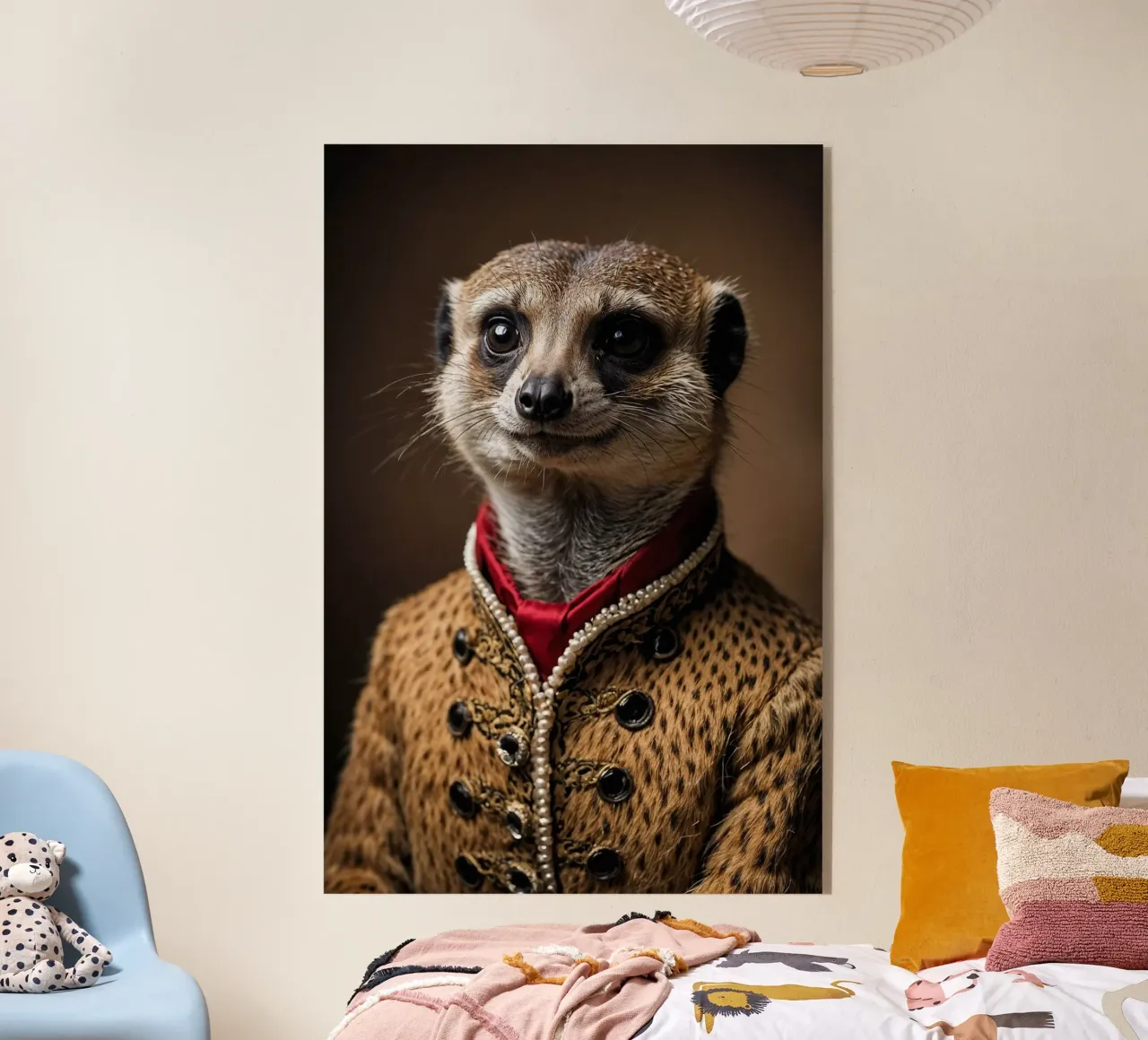 Sir Monty - L'elegante suricato in abiti reali plexiglass da Beasts of Nobility