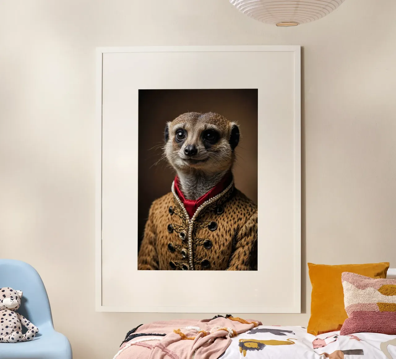 Sir Monty - L'elegante suricato in abiti reali carta hahnemühle da Beasts of Nobility