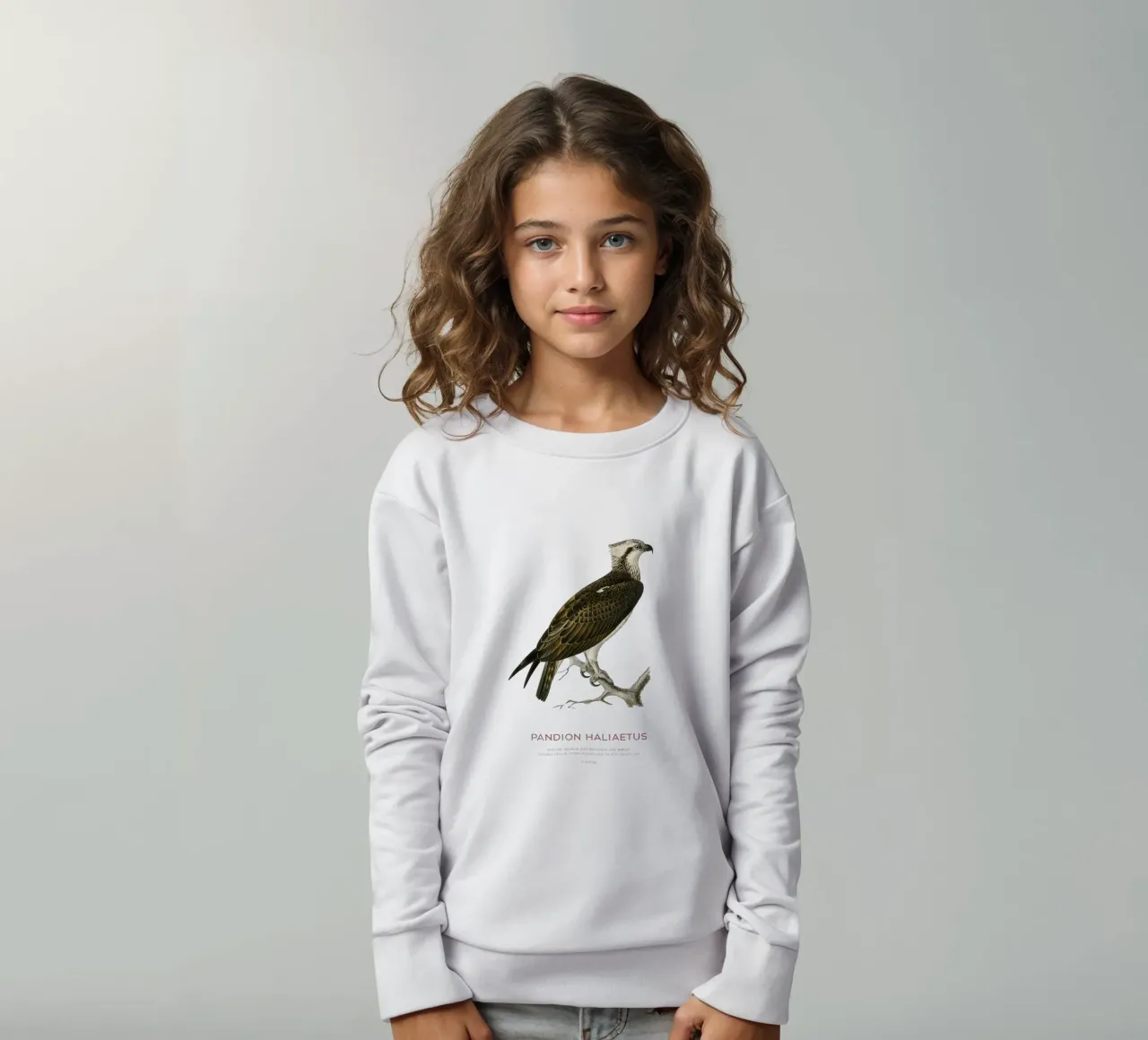 Falco pescatore o Pandion haliaetus felpa bambino da Vintagrafica