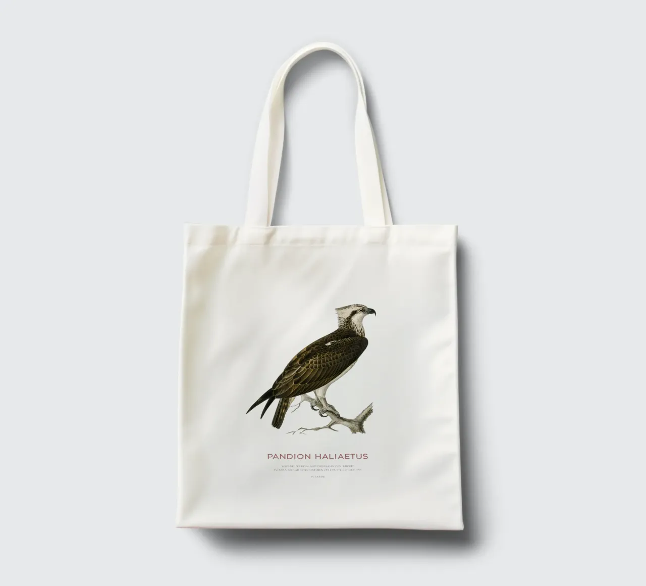 Osprey or Pandion haliaetus tote bag by Vintagrafica