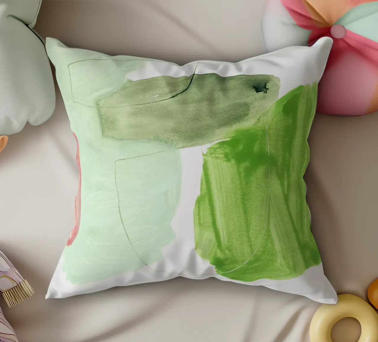 spring vibes cuscino da IRIS LEHNHARDT FINE ART