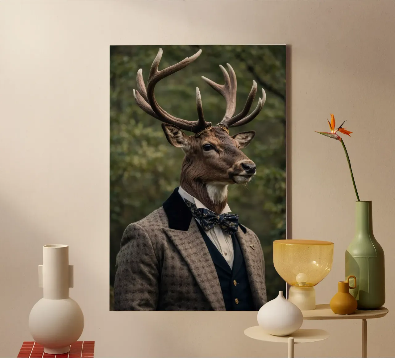 Lord Cédric le cerf - Gentleman des bois toile avec Caisse américaine de Beasts of Nobility