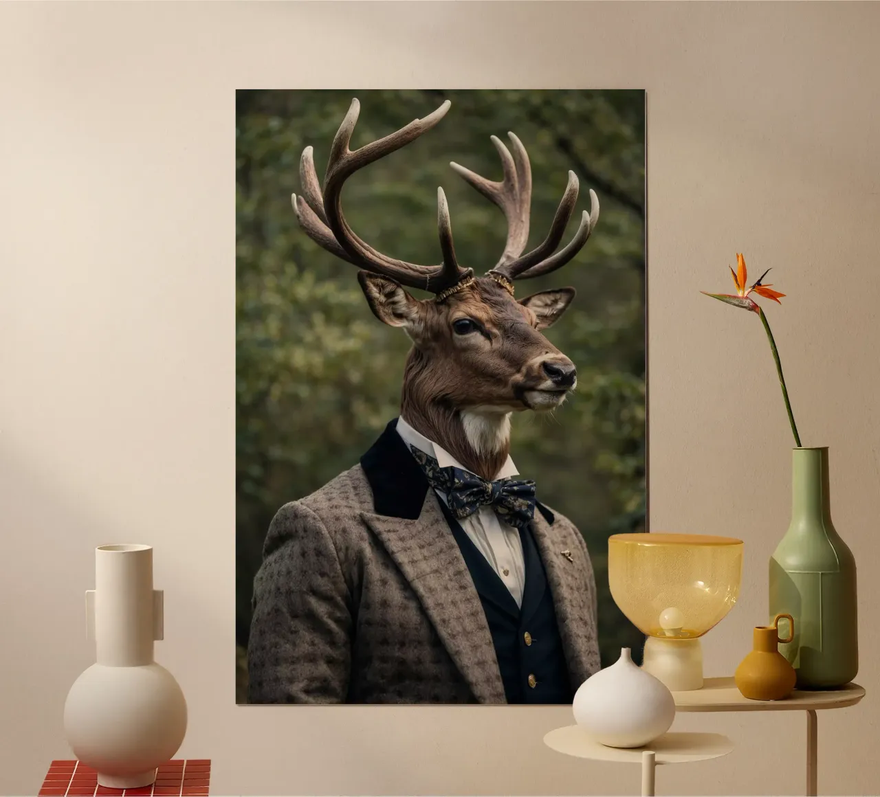 Lord Cedric il cervo - Gentiluomo del bosco poster con telaio in plastica da Beasts of Nobility