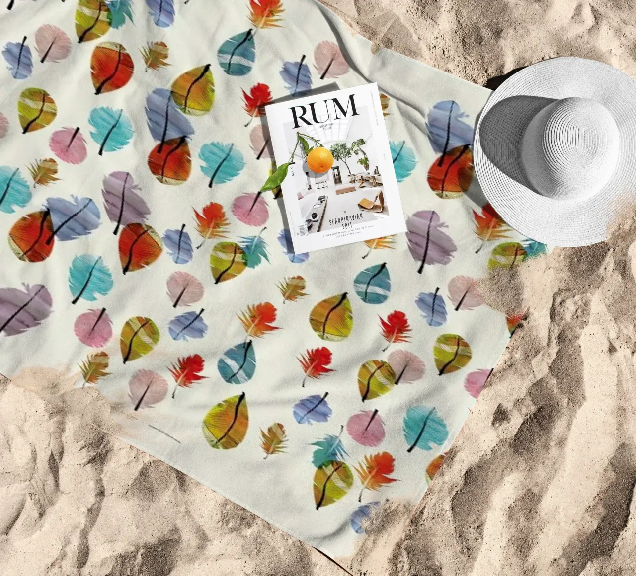 Feathers telo mare da The Wall Shop