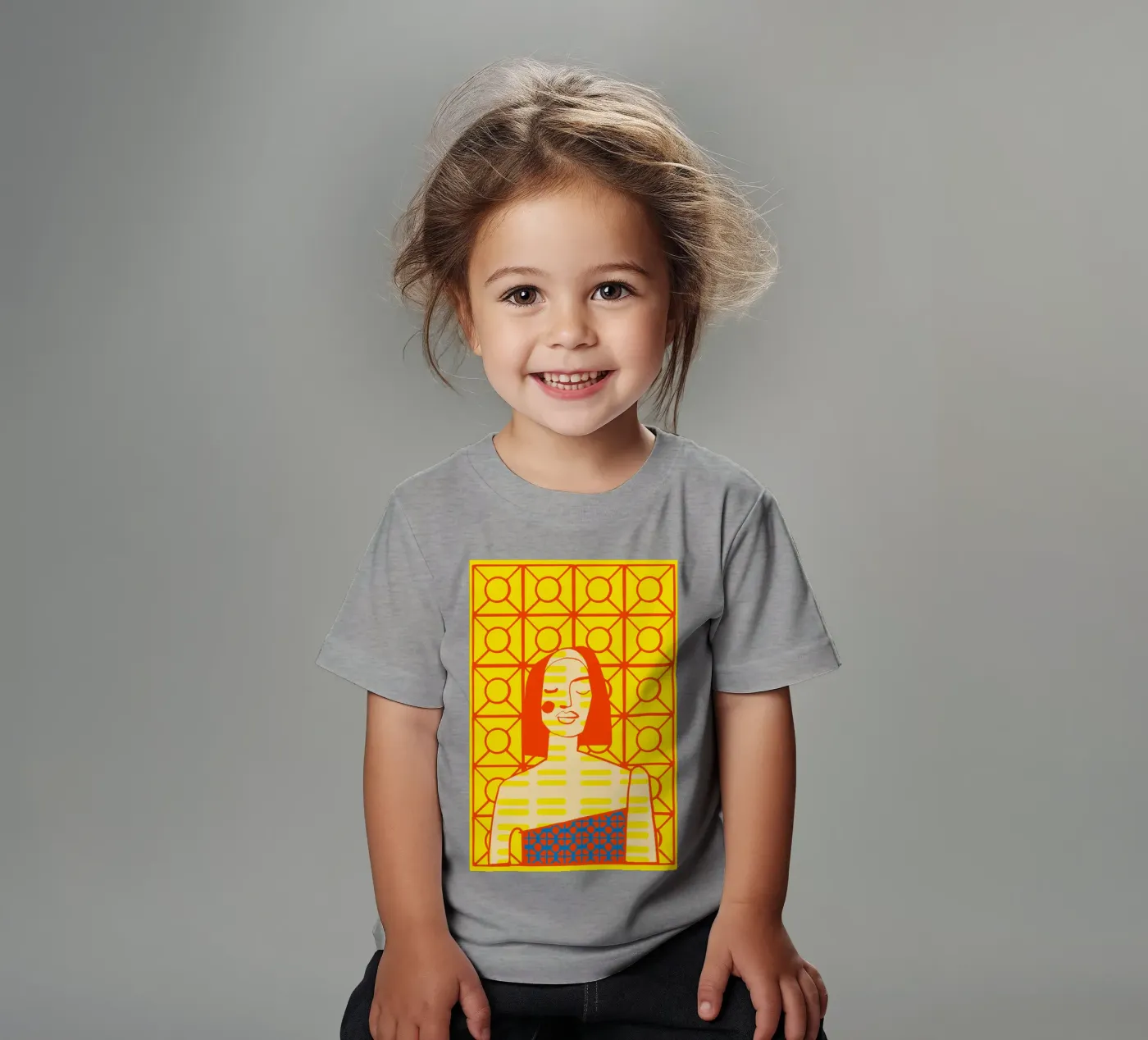 Giallo mango t-shirt bambini da Portraits