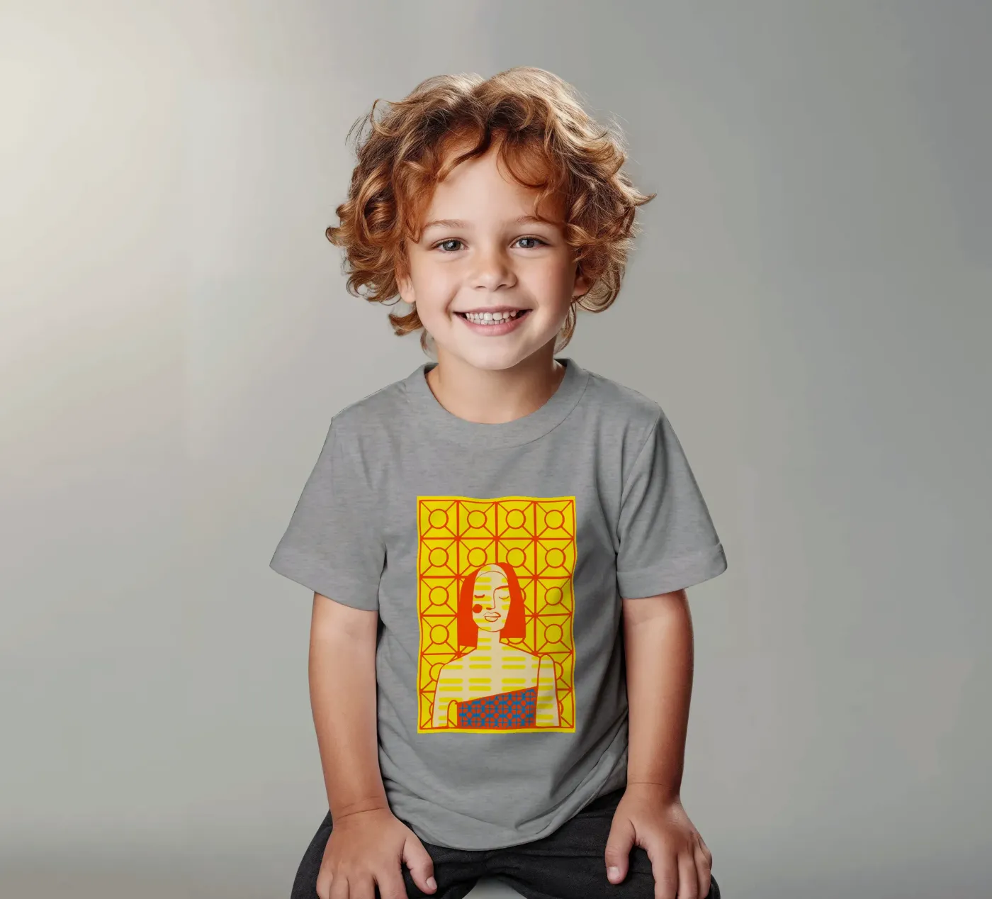 Giallo mango t-shirt bambini da Portraits