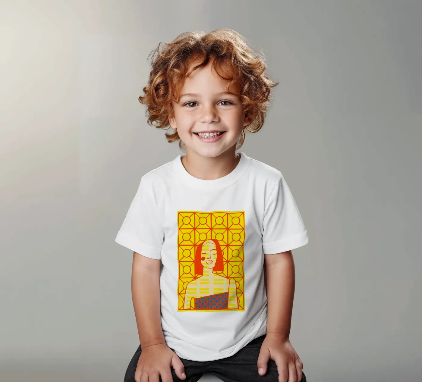 Giallo mango t-shirt bambini da Portraits