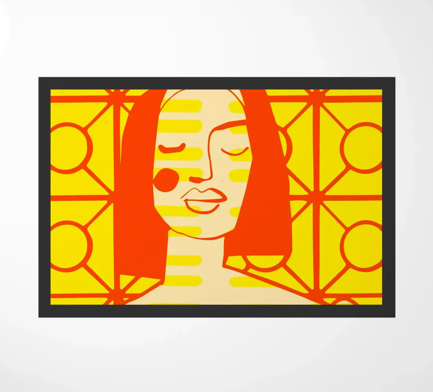 Mango-geel deurmat van Portraits