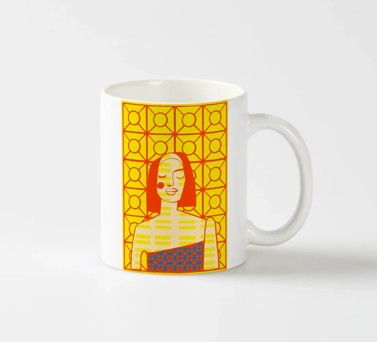 Giallo mango tazza in ceramica da Portraits