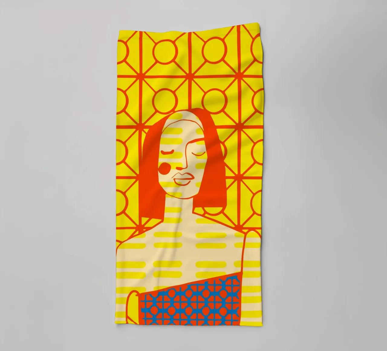 Giallo mango asciugamano da bagno da Portraits
