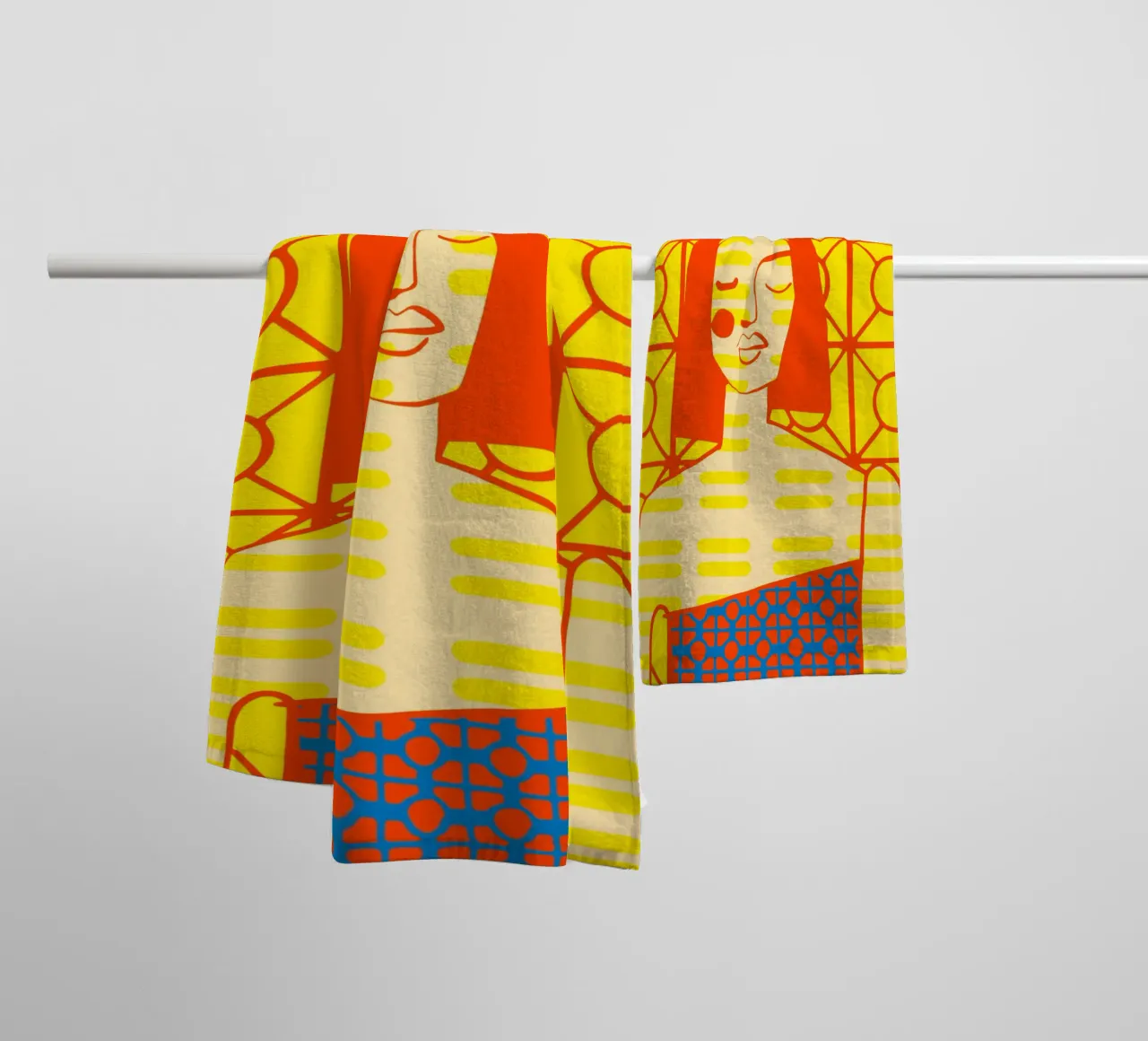 Giallo mango asciugamano da bagno da Portraits