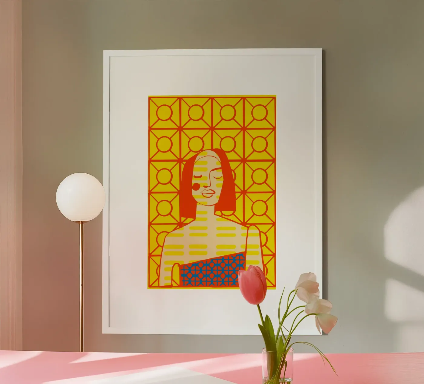 Mango-geel poster van Portraits