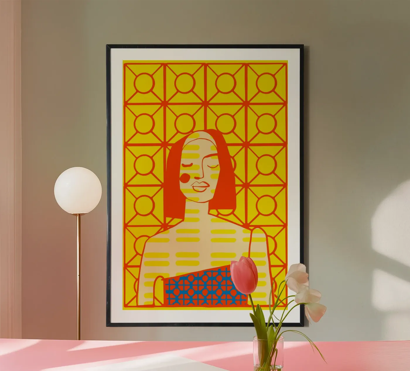 Mango-geel poster van Portraits
