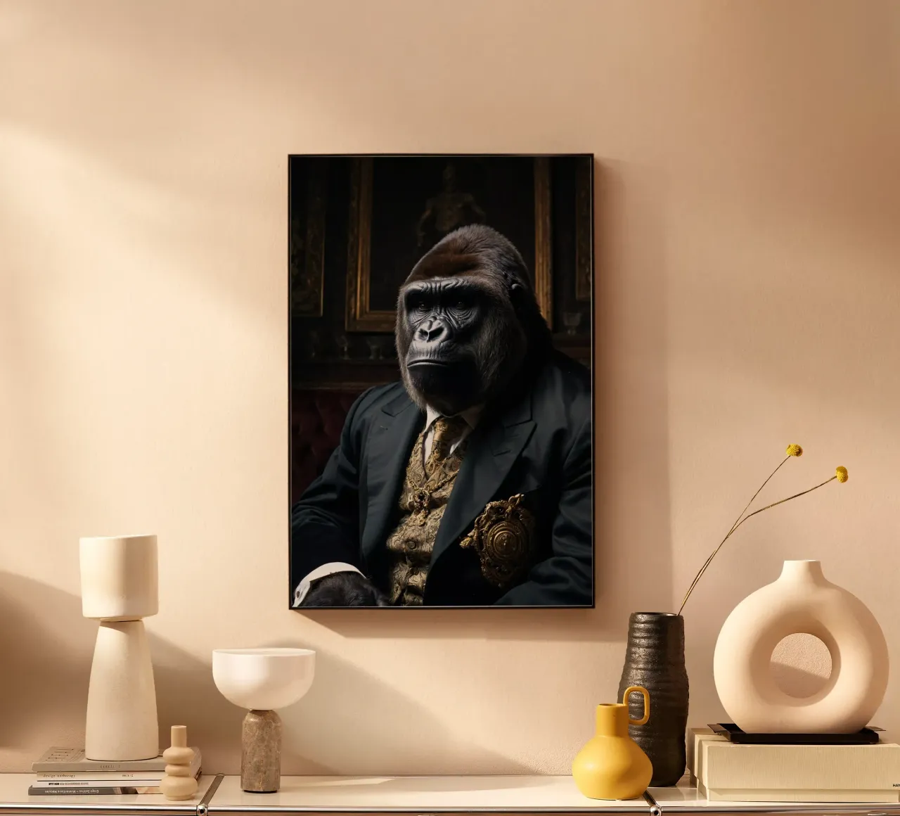 The Underworld King – Gorilla Boss Edition alu-dibond by Beasts of Nobility