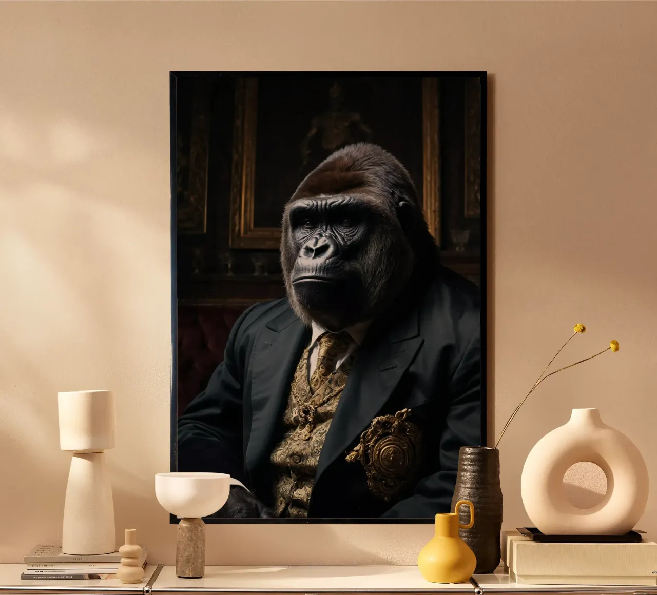 De onderwereldkoning - Gorilla Boss-uitgave poster met kunststof frame van Beasts of Nobility