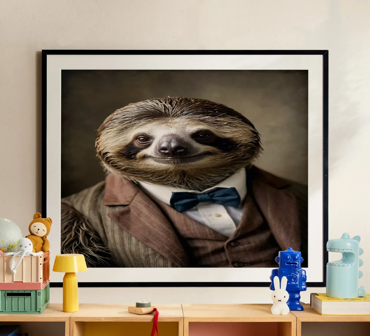 The Dapper Sloth – Slow and Steady Elegance hahnemühle by Beasts of Nobility