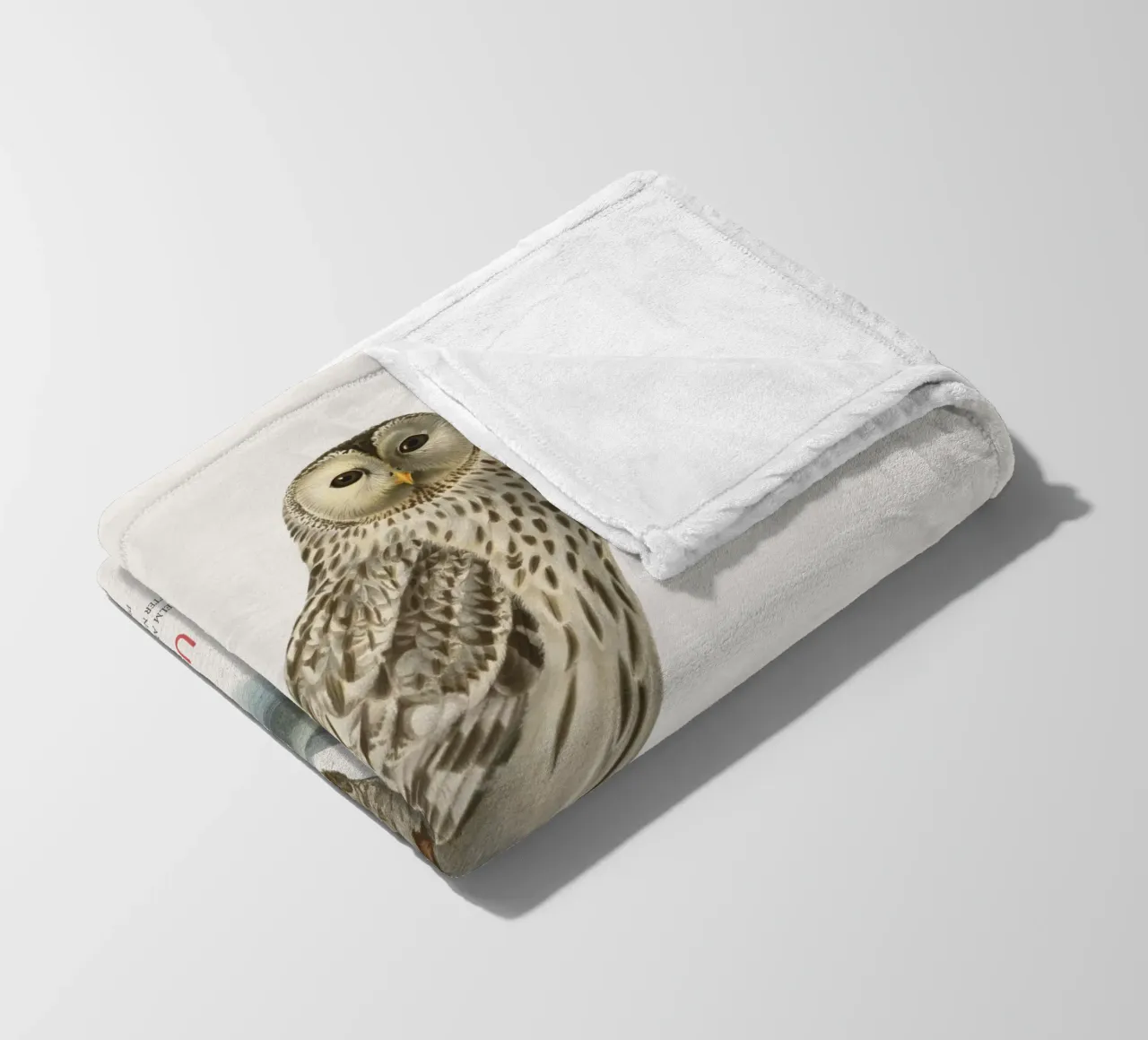 Gufo degli Urali o Strix uralensis coperta in pile da Vintagrafica