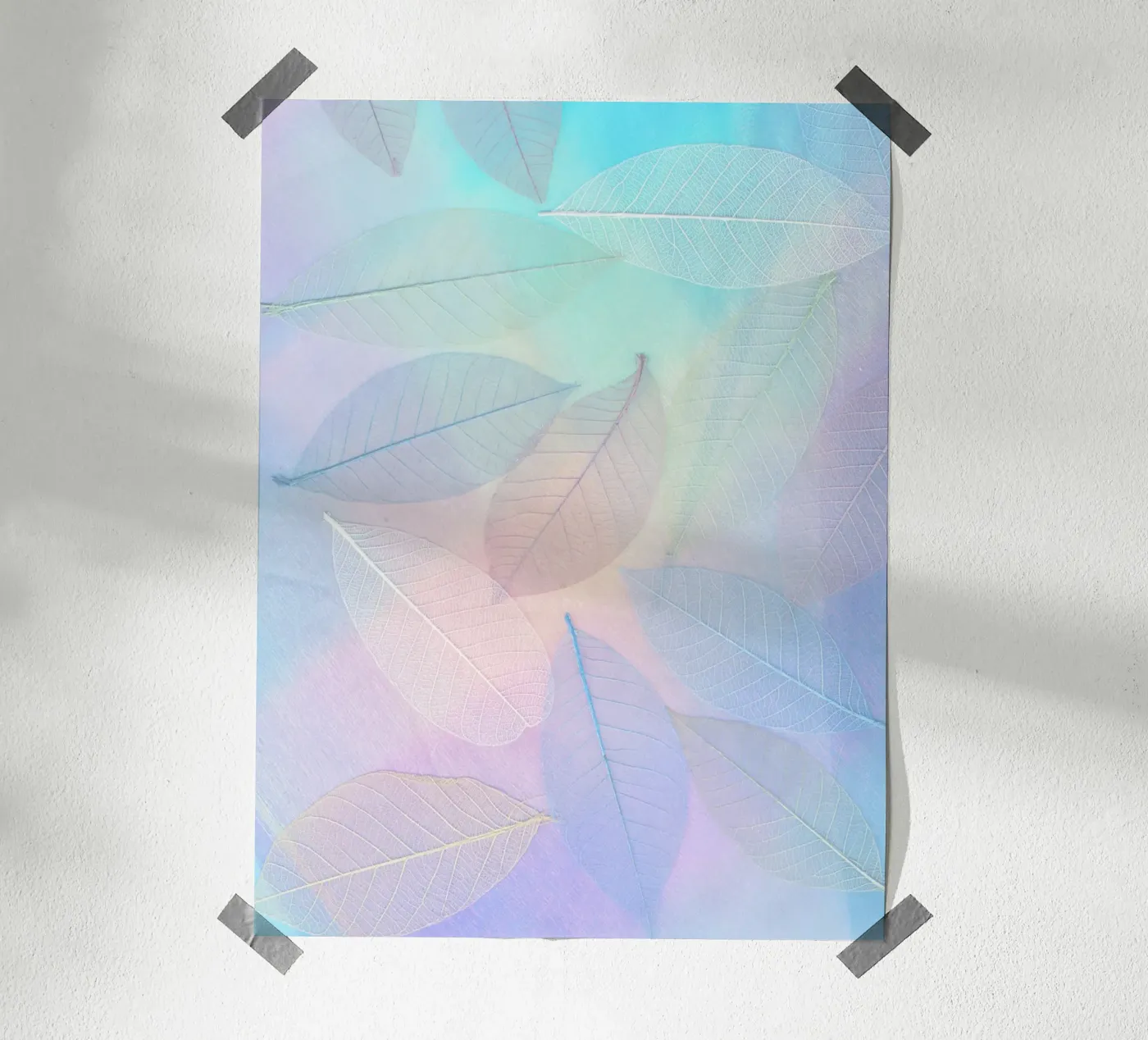 leaf shape colorful poster van marty
