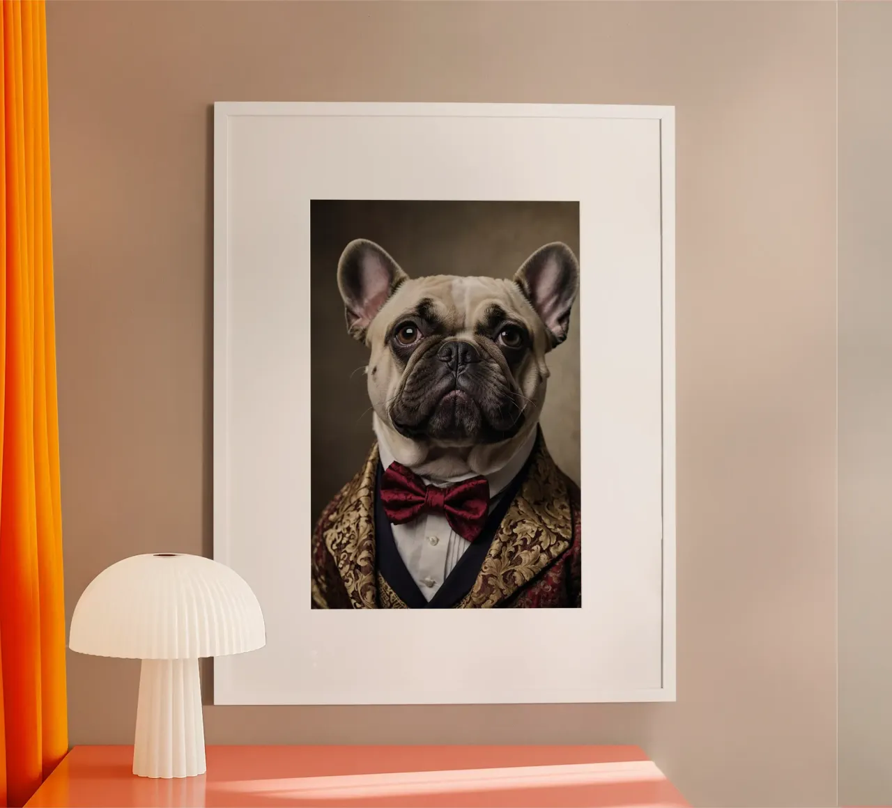 Sir Winston - Il bulldog francese elegante poster con telaio in plastica da Beasts of Nobility