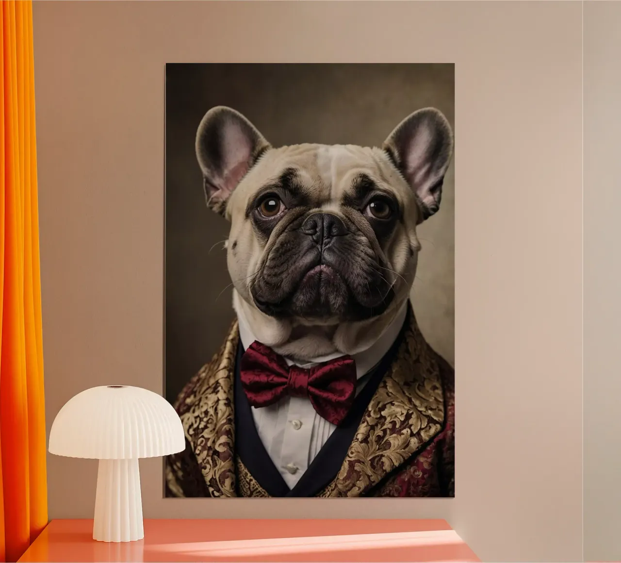 Sir Winston - Il bulldog francese elegante poster con telaio in plastica da Beasts of Nobility