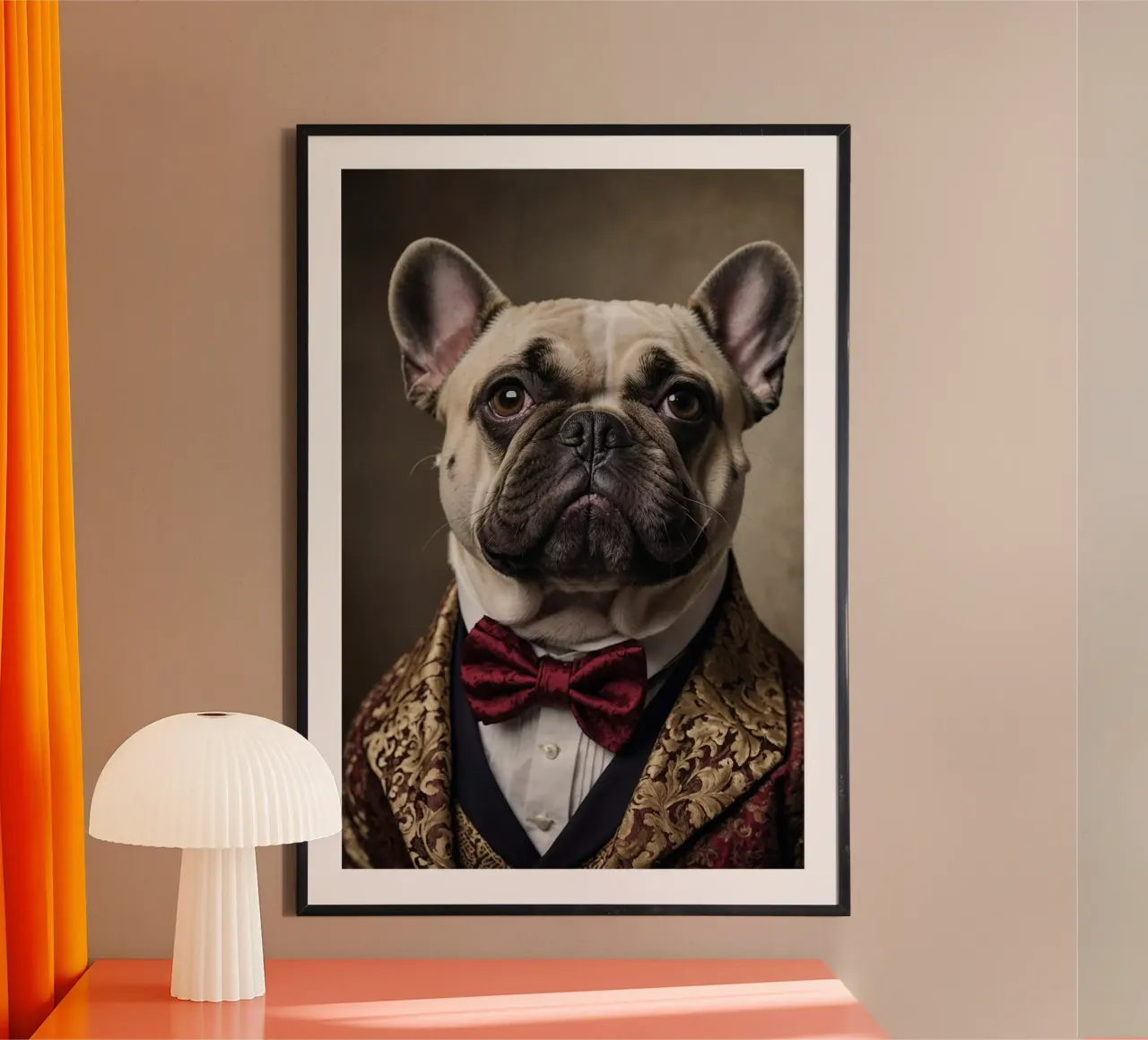 Sir Winston - Il bulldog francese elegante poster con telaio in plastica da Beasts of Nobility