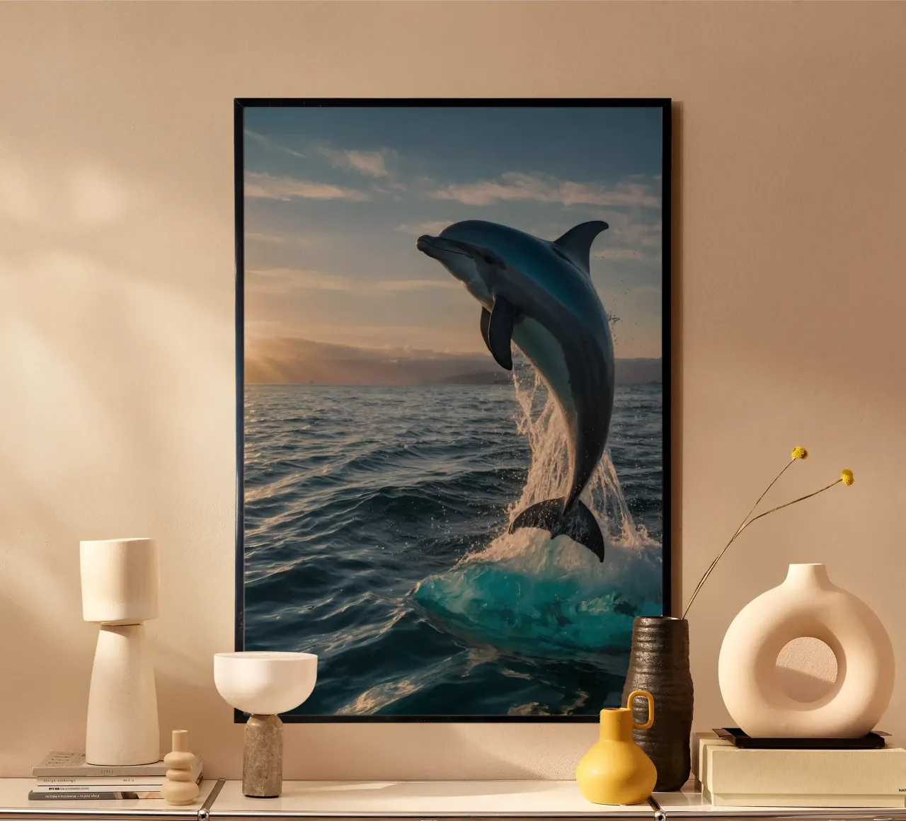 A Dolphin's Dance in the Ocean carta hahnemühle da Art Boutique